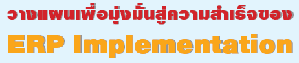 บทความ อิมพลีเมนต์ ERP